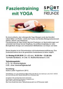 Faszientraining mit Yoga ab Montag 03.09.2018-ausgebucht-