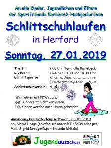Schlittschuhlaufen in Herford am Sonntag, 27.01.2019