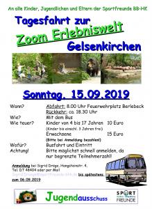 Tagesfahrt zur Zoom Erlebniswelt nach Gelsenkirchen am Sonntag, 15.09.2019 - Es sind noch Plätze frei!