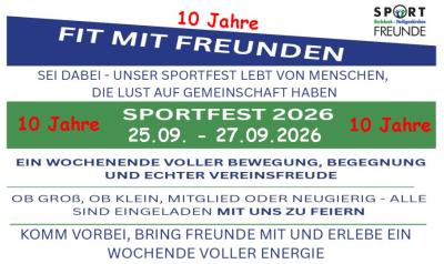 Sportfest 25.09.  -  27.09.2026