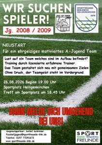 NEUSTART A-Jugend / Mittwoch 26.08.2026